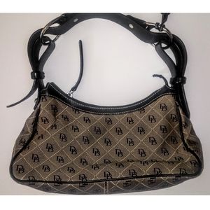 Dooney & Bourke Monogram Fabric & Leather Purse